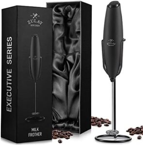 Read more about the article Zulay Executive Series Ultra Premium Gift Milk Frother For Coffee With Improved Stand – Coffee Frother Handheld Foam Maker For Lattes – Electric Milk Frother Handheld For Cappuccino, Frappe, Matcha
