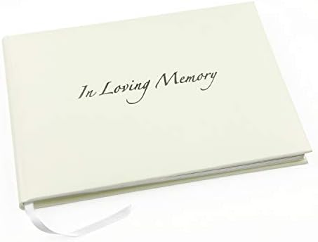 You are currently viewing in Loving Memory Funeral Guest Book – Informal Lined Inner Page Format – Boxed – White – Size: 8.9″ x 6.7″