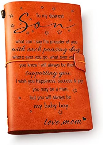 You are currently viewing to My Dearest Son Leather Journal Notebook from Mom – Inspirational Son Travel Journal Embossed Writing Journal Gift for Birthday Graduation Christmas