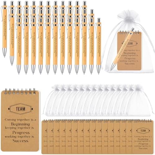You are currently viewing 108 Pcs Employee Appreciation Gifts 36 Set Thank You Gifts for Employee 36 Motivational Spiral Notepads 36 Ballpoint Pens 36 Organza Bags Thank You Gifts for Coworker Office Women Men Employee Present
