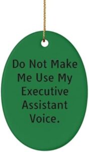 Read more about the article Epic Executive Assistant Oval Ornament, Do Not Make Me Use My Executive, Present for Coworkers, Gag Gifts from Team Leader, Executive Assistant Appreciation Gifts, Gifts for Executive Assistants,