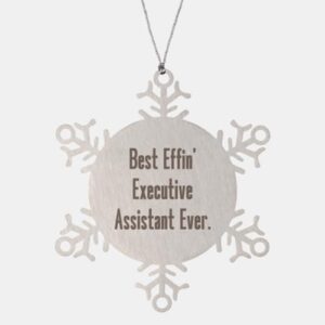 Read more about the article Gag Executive Assistant Gifts, Best’, Executive Assistant Snowflake Ornament from Coworkers, Christmas Ornament for Coworkers, Birthday Gift Ideas, Unique Birthday Gifts, Personalized Birthday Gifts,