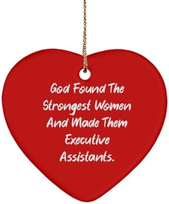 You are currently viewing God Found The Strongest Women. Heart Ornament, Executive Assistant Present from Colleagues, Cute Christmas Ornament for Friends, Executive Assistant Birthday Present, Gift Ideas for Executive
