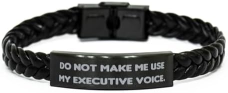 You are currently viewing Motivational Executive Gifts, Do Not Make Me Use My, Cool Birthday Braided Leather Bracelet Gifts For Coworkers From Boss, Birthday gift ideas, Unique birthday gifts, Personalized birthday gifts,
