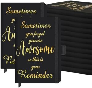 Read more about the article Qeeenar 12 Pcs Thank You Gifts Bulk A5 Leather Journal Notebook Inspirational Lined Writing Journal Ruled Notepad Staff Appreciation Gifts Bulk for Employee Coworker Volunteer (Black,Reminder)