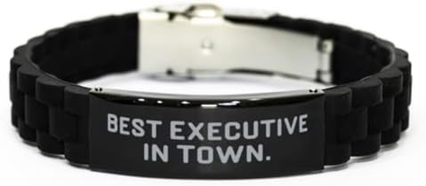 You are currently viewing Sarcasm Executive Black Glidelock Clasp Bracelet, Best Executive in Town, Present For Colleagues, Funny Gifts From Boss, Unique executive gifts, Unique black glidelock clasp bracelet, Executive black