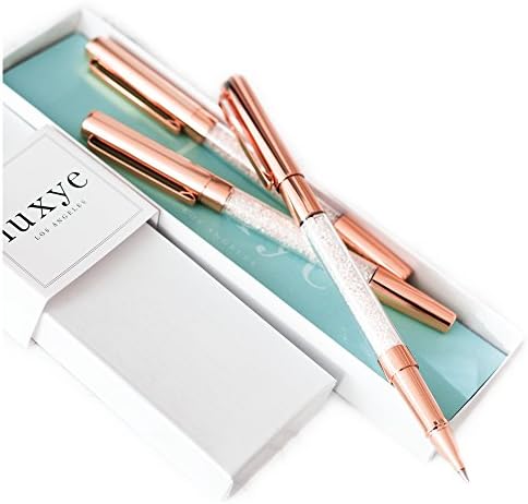 You are currently viewing luxye Crystal Pen – 3 Pcs Rose Gold Crystal Gel Pens with Cap in Glossy White Gift Box | Rose Gold Pen Office Supplies Gifts for Women, Bridesmaids, Birthday, Coworkers, Wedding (Rose – Black Ink)